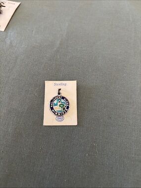 Parliament Buildings Winnipeg Sterling Pendant - Green & Blue